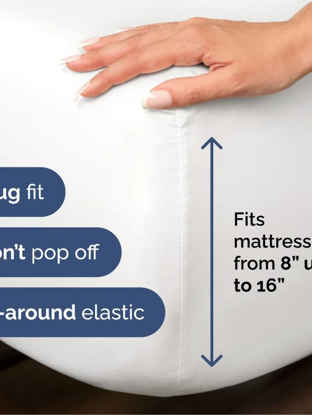 Queen Size 4 Piece Sheet Set White Oeko-Tex Deep Pockets Easy-Fit Wrinkle Free